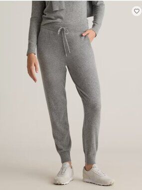 Quince 100% Mongolian Cashmere Sweatpants - Heather Grey